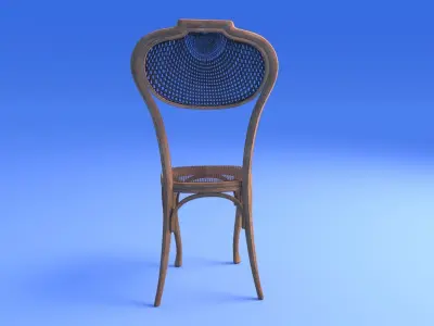 Art Nouveau Chair - rigged Low-poly 3D model