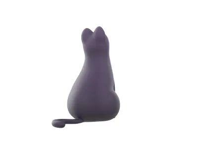 Sitting Cat 001 3D model