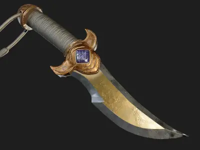 Fantasy Dagger Low-poly 3D model buy