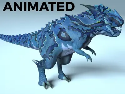 Dragon TRex Drake Low-poly 3D model