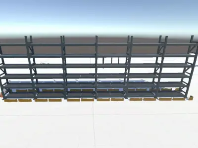 Low Rack pack Low-poly 3D model