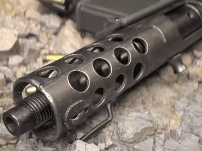 TEC-9 low-poly 3d model Low-poly 3D model