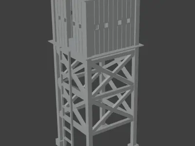 Guard Tower Low-poly 3D model purchase