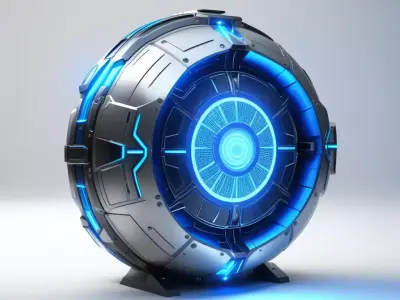 Futuristic Energy Shield Generator 3D model get