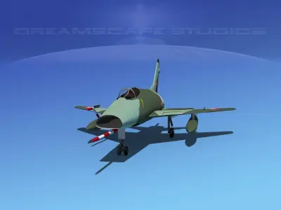 North American F-100D Super Sabre Denmark 3D model