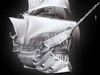 The Deadpool - Sailboat 3D model