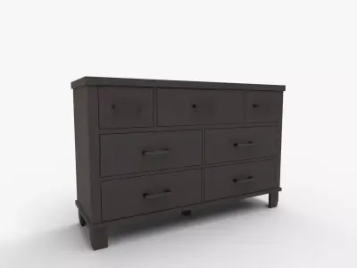 Covetown Dresser In Dark Brown 3D model