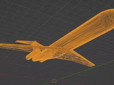 Fictional Twin Rear Engine Jetliner DC-9-40 Inspired series 3D model