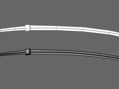 Naked Japanese Samurai Sword 3D model