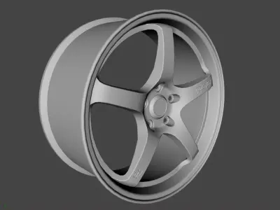 WHEEL BASED on RAYS 57 CUSTOM 3D model