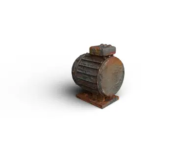 Rusted Conveyor Motor Low-poly 3D model