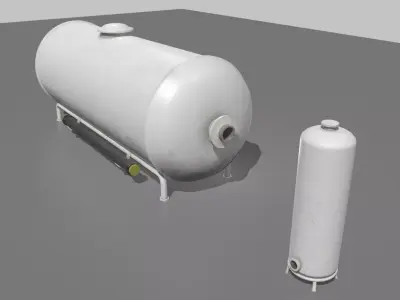 Industrial Tank 5 Low-poly 3D model