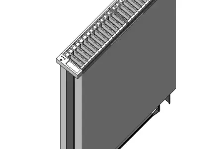 SRVIDOR radiator - front view 3D model