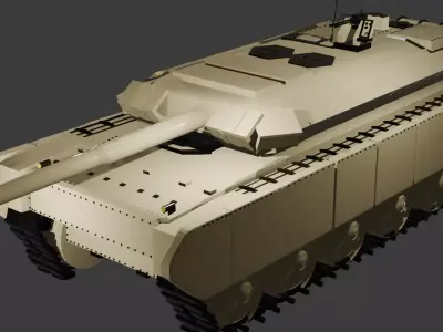Arjun MK1 Main battle tank  Low-poly 3D model