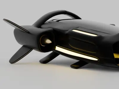 Polytechnos 1 luxury Civilian Spacecraft Low-poly 3D model