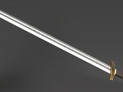PBR Viking sword Low-poly 3D model