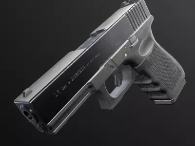 Glock 17 Low-poly 3D model 8