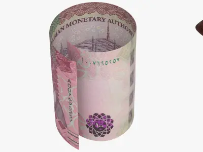 Saudi 100 Riyals Wallet Money Purse 3D model