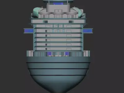 Customisable Cruise Ship Model 3D Printable 3D print model