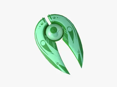 Alien Spaceship UFO I12 Cartoon - Sci Fi Spacecraft Design Low-poly 3D model