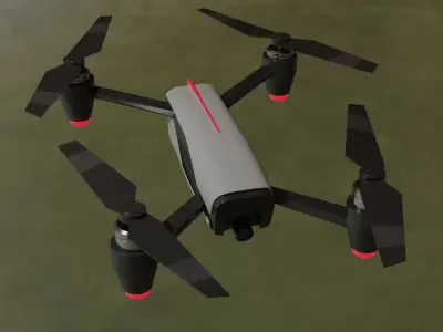 Dji  Drone Low-poly 3D model