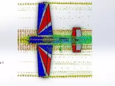Yak - 55 Flow simulation  using solidworks  Free 3D model