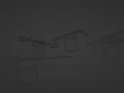 Handtools - Plier wrench screwdriver and LnKey 3D model