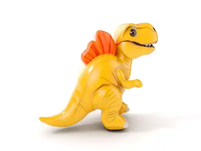 Cute Dinosaur Plush Toy Model Pack Low-poly 3D model