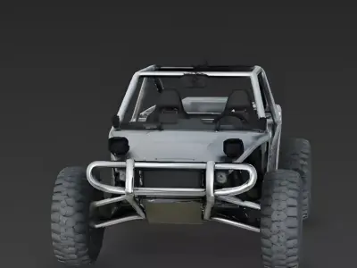 Realistic Lunar Scout Buggy 3D Model Low-poly 3D model