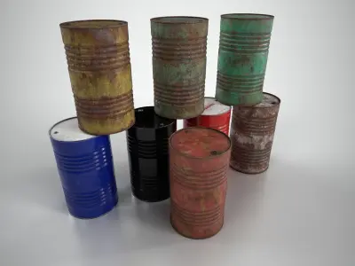 Oil Barrel 3 Low-poly 3D model