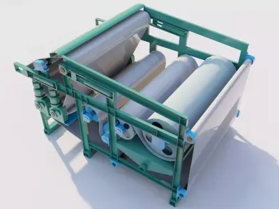 Belt Filter Press 3D Model 3D model