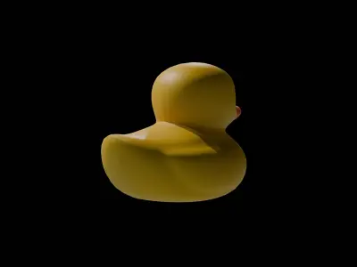 Cartoon rubber duck - stylized 3D model for blender - Game ready Free low-poly 3D model