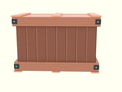Low Poly Cartoon Crates Low-poly 3D model