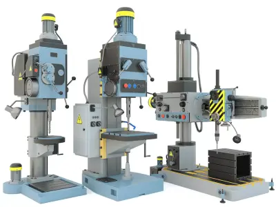 Industrial drilling machines - Collection 3D model
