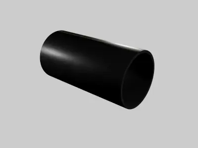 Technical HDPE pipes  with orange lines highpoly 3D model