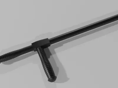 LowPoly Police Baton GameReady Weapon Asset Low-poly 3D model