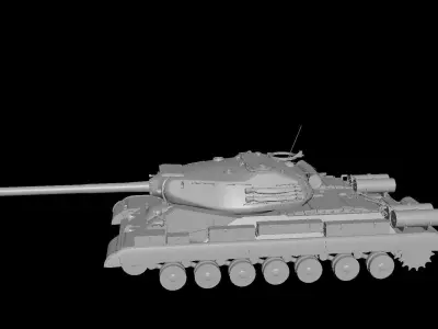 R90 IS4M Tank Low-poly 3D model
