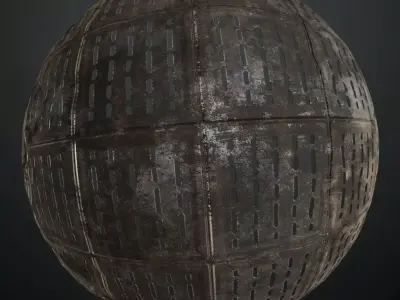 Rusty Metal Grill Transparent Industrial PBR Seamless Texture purchase