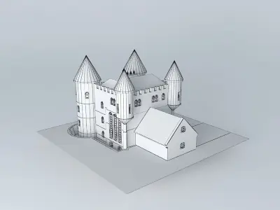 Square Castle Free 3D model