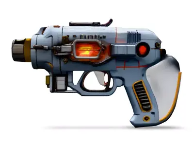 SciFi Energy Pistol Game Asset Low-poly 3D model