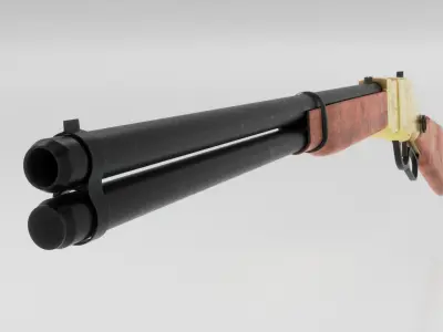 Winchester 1866 Low-poly 3D model purchase