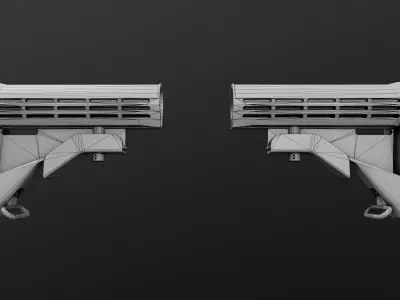 Colt LE AR15 Collapsible Buttstock Low-poly 3D model