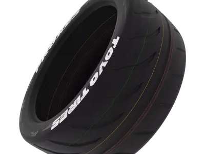 Toyo Proxes r888R Tire HighPoly 3D model 3D model