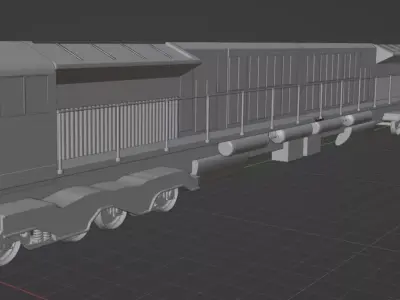 Goods train 3D model
