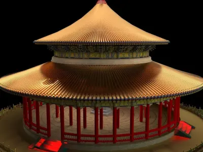 Chinese ancient pavilion   3D model