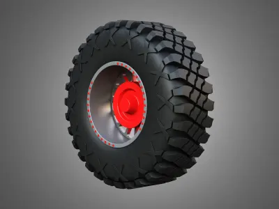 Buggy Wheel and Tire 2 3D model