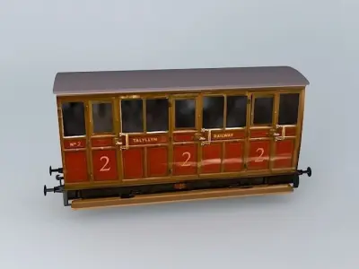 Eco Rail N/Gauge TALYLLYN 2nd Class Old Steam Days Free 3D model
