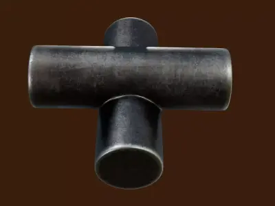 Test Cross Low-poly 3D model