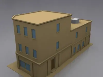 Shops Block 21 3D model