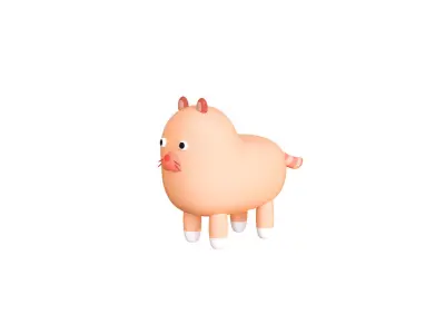Low-Poly Cat Animated - Fun World Animal  Low-poly 3D model